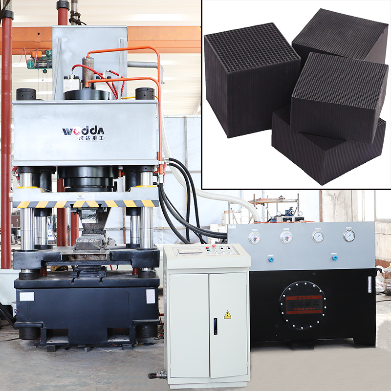 全自動活(huó)性炭成型液壓(ya)機_400噸粉末成型(xing)液壓機